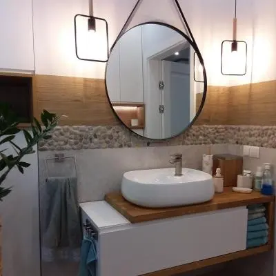 Realizacja projektu łazienki - projektant wnętrz Joanna Piechota, Wnętrza z Pasją